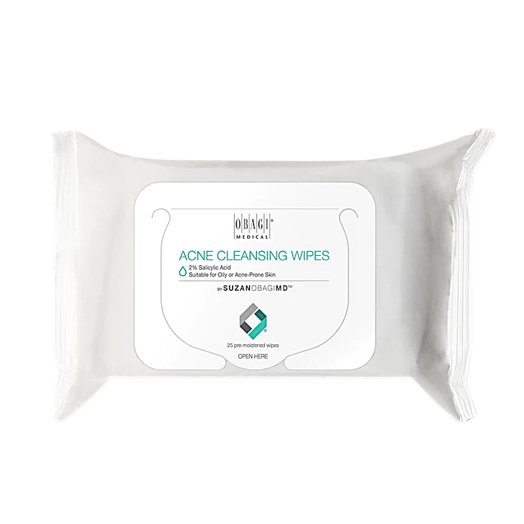 Obagi® SUZANOBAGIMD™ Cleansing & Makeup Removing Wipes, 25 Wipes- ACNE