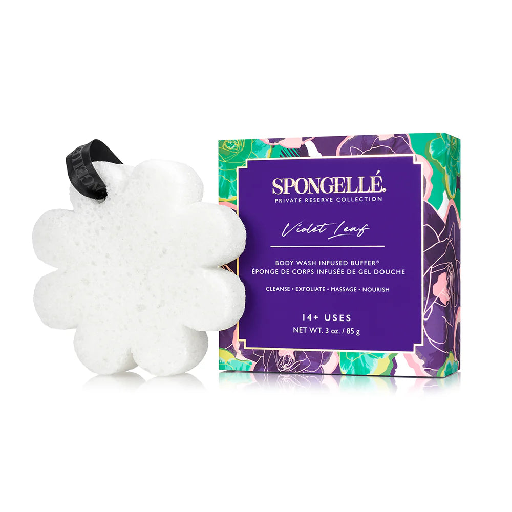 Spongellé | Violet Leaf | Boxed Flower