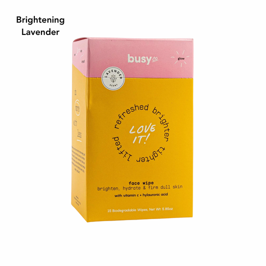 Busy Co. Facial Wipes - Brightening Lavender, 15 ct.
